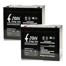 e-ZONE 전동휠체어배터리 전동스쿠터 배터리 밧데리 휠체어, 2개, 12V 62A