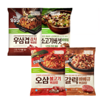 풀무원 볶음밥 갈릭바베큐1봉+오삼불고기1봉+우삼겹김치1봉+소고기버섯비빔밥1봉, 소고기버섯비빔밥 424gx2봉_오삼불고기 볶음밥 420