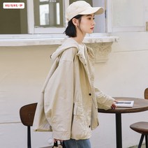 캐주얼 작업 재킷 여성 봄과 가을 얇은 섹션 전체 경기 2022 가을 새로운 한국어 버전 느슨한 패션 작은 남자 초가을
