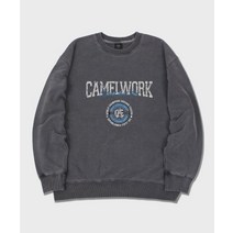 CAMEL WORK C.A 콜리지 스웨트셔츠피그먼트 차콜