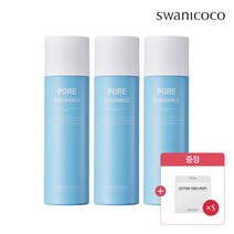 [H몰 단.독] 스와니코코 식물성 피지제거액 100ml x3개+화장솜 20매x5개 [집중 모공 케어], 피지제거액3개+화장솜20매x5개