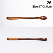 나무 숟가락 긴 손잡이 교반 믹싱 스푼 디저트 커피 차 꿀 수프 식기 주방 용품, [10] 26, 10 26