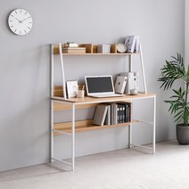 코세드 카라 선반 책상_800~1200 사이즈, 화이트