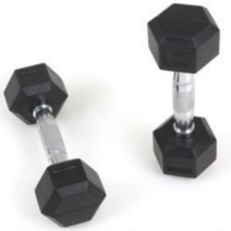 베스코 고무 육각 덤벨 3kg~30kg 2개 1세트, 5kg