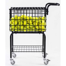 테니스볼 야구 배드민턴 공 볼 바구니 캐리어 카트, 접이식 테니스 카트(볼 300개 수용 가능)