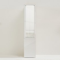 스칸디무드 컬러버 원룸 미니 2도어 전신거울 옷장 400, 화이트