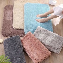 극세사 발매트 욕실 러그 예쁜 컬러 매트 자취 선물, 40x60 베이지