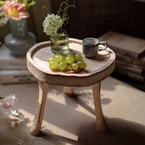 반상 해주반 차상 소반 원형 밥상 레트로 미니, 본품