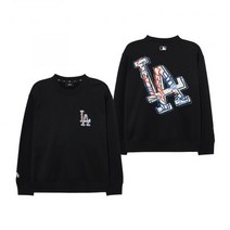 MLB 라이크 팝아트 오버핏 맨투맨 LA (Black)