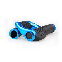 자전거핸들커버 자전거 손잡이 핸들그립 자전거 그립 핸들 바 엔드 캡 알루미늄 합금 잠금 마운틴 트렉 미끄럼 방지 고무, [05] 파란