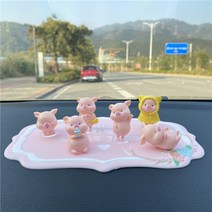 차량용 대시보드 악세서리 아기돼지 6종한세트, 6종세트