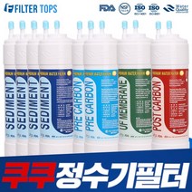 필터탑스 쿠쿠정수기 고품질 정수기필터 호환 프리미엄 세트, 선택02_4인치 한방향 8개월세트(2+2+1)