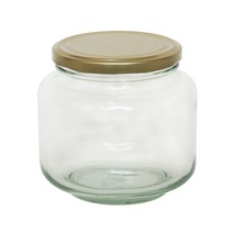 유리병 저장용기 L형 580ml 원형고추장용기 쨈용기 젓갈용기 피클용기 유리밀폐용기, 단일