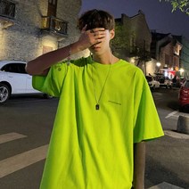 대학생 남자 여름 오오티디 패션 캐주얼 컬러 티셔츠