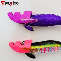 후지토 팁런왕 에기마스크 싱커 무늬오징어 한치낚시 FUJITO 데스페라도, 15g UV핫핑크(2개입)