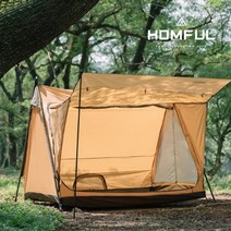 HOMFUL 캠핑 텐트 3인 비바돔 오크돔 스프링바텐트 장박 에이형, 단품