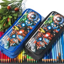 디즈니 마블 캐릭터 필통 모음 캐릭터필통 천필통 패브릭필통 겨울왕국 프린세스 공주 스파이더맨 어벤져스 공룡 필통, 028_어벤져스 블루, 1개