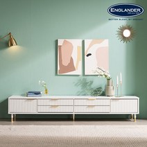 잉글랜더 플레이스 화이트 템바보드 2100 거실장, 색상:오크