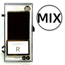 래쉬넘버파이브 다크초코래쉬 MIX 20줄 / J R C D L 다양한굵기와 길이 믹스 혼합 특수가공 속눈썹연장 전문가용, 0.10, 8~13mix