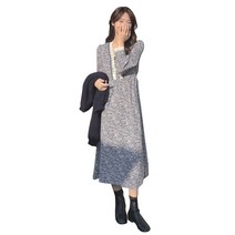 2022년 올봄 뚱뚱한 mm 플라워 점프수트 쉬폰 롱스커트 고급스런 빅 사이즈 여성복 하유착