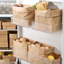 내유 코팅 방수 페이퍼 냉장고 정리함 용기 3size 크라프트 각대 종이 포장 봉투, 8호