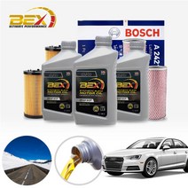 A4 2.0 TFSI (BYK) 가솔린 벡스 롱라이프 5W30 수입합성엔진오일 필터세트 5리터 IPA-P014/1+IPEO-723 ONL-0181157 cs08029