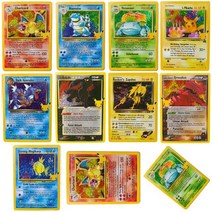 애니메이션 33 개대 25 번째 포켓몬 카드 기념일 tcg diy 플래시 카드 피카추 charizard 트레이너 빛나는 magikarp 컬렉션 카드 장난감 선물, 33개