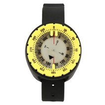 50m 수중 나침반 손목 시계 균형 형 나침반 방수 발광 다이빙 나침반 다이빙 수영 스쿠버, 노랑