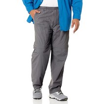 Columbia 남성용 스탠다드 백케스트 컨버터블 팬츠 퀵 드라이 쿨 그레이 스몰 x 81L, Large x 30, City Grey