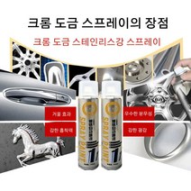 크롬 도금 스테인리스강 리뉴얼 스프레이 자동차휠도색크롬 크롬도금스프레이내열, 350ML*4