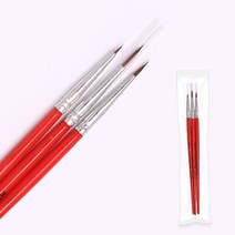 공예용 둥근봉 세필붓 베이킹 도트봉 도구 붓, 세필붓3종