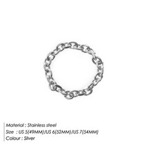 자녀성공기원 완판상품 물고기 반지 고래꼬리 3mm 두께의 청키 체인 링 쿠바 커브 링크 골드 컬러 채워진 스테인레스 스틸 세련된 여성 보석