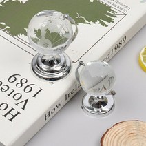 미니크리스탈 지구본 세계지도 사무실개업 투명 스탠드 데스크탑 축하 책장 거실 서재 유리볼 소품 교구 우주 행성 침실 기념품 생일 선물 아름다운 이쁜 회전 장식 실버 미니어처 소