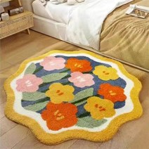 러그 사계절 모던 무지개 도안 플라워 에스닉 기숙사 인테리어 카펫 발매트 자취방 카페트