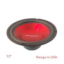 바닥 우퍼 자동차 스피커 12인치 베이스 서브우퍼 2500w 빨간색 코팅 주입 콘 고무, 없음