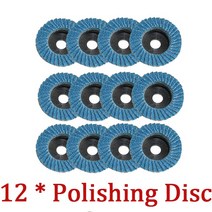 목재 각도 절단기 무선 전기 앵글 그라인더 12V 19500rpm 도구 충전식 미니 폴리싱 머신 다이아몬드 커팅, 13 12Pcs Polishing Disc