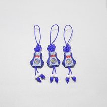 전통매듭복주머니 2.3cm×11cm 파랑 전통공예 장신구줄전통소품 노리프렌즈 만들기재료 전통꾸미기