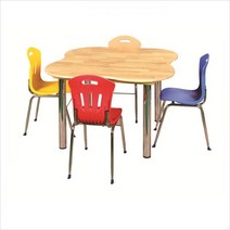 원목 클로버 공부방 교습소 책상 1100X1100X700돌봄교실책상 돌봄책상 모듬책상 남아책상 여아책상, 본상품