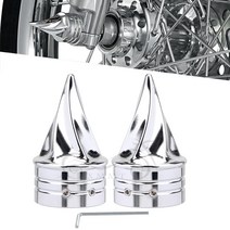 Chrome CNC Twisted Front Axle Cap Nut Covers For Harley Road King Glide Fat Boy 227528
