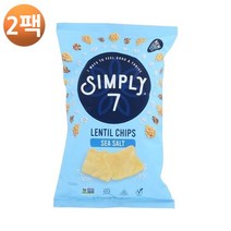 심플리 7 렌틸 칩스 글루텐 프리 씨 솔트 4 oz, 2팩
