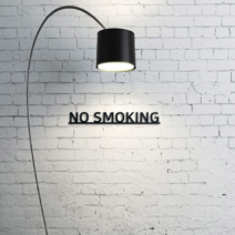 NO SMOKING 금연문구 안내문 흡연금지 표지판 표시 스티커, 검정색