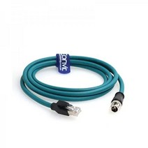 Eonvic Cognex 산업용 이더넷 M12 X-타입 to RJ45 하이 플렉스 케이블(5M 블루), 5M, 블루.
