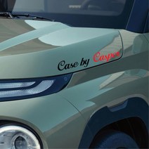 차량용 창문부착 셀프인테리어 캐스퍼스티커 경차 영업차 꾸미기 트럭 렌트, 대형, 그레이