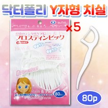 닥터폴리 일회용 Y자형 치실(80p)/팩포장(5개)