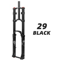 자전거 앞 쇼바 프론트 에어 서스펜션 MTB 부스트 포크 산악 DH AM 공기 탄력 리바운드 조정 27.5 29ER 110*15MM 듀얼 크라운 36MM, [02] 27.5 gold