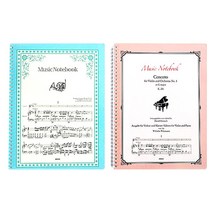 미소로 음악 스프링노트 55매 2p, 하늘, 핑크, 1세트