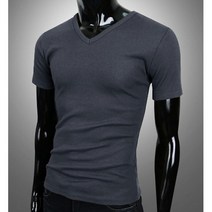 국산 남여 브이넥 반팔 티셔츠 10컬러 면혼방 40수 쫄티