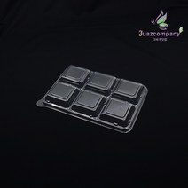 일회용 반찬용기 포장용기 다용도 직사각 6칸 - 뚜껑 / 100개