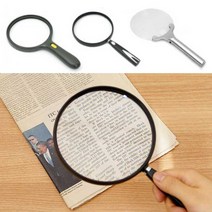 인터스토어 휴대용 독서용 LED 손 핸드 대형 노인 노안 실버 돋보기 확대경 부모님 어버이날 효도 선물, 3D 핸드 돋보기