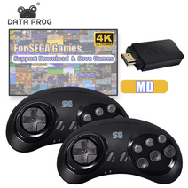 DATA FROG Y2 SG MD Sega 미니 비디오 게임 콘솔용 16비트 4K 게임 스틱 Sega GenesisMega Drive용 HDMI 호환 900 게임